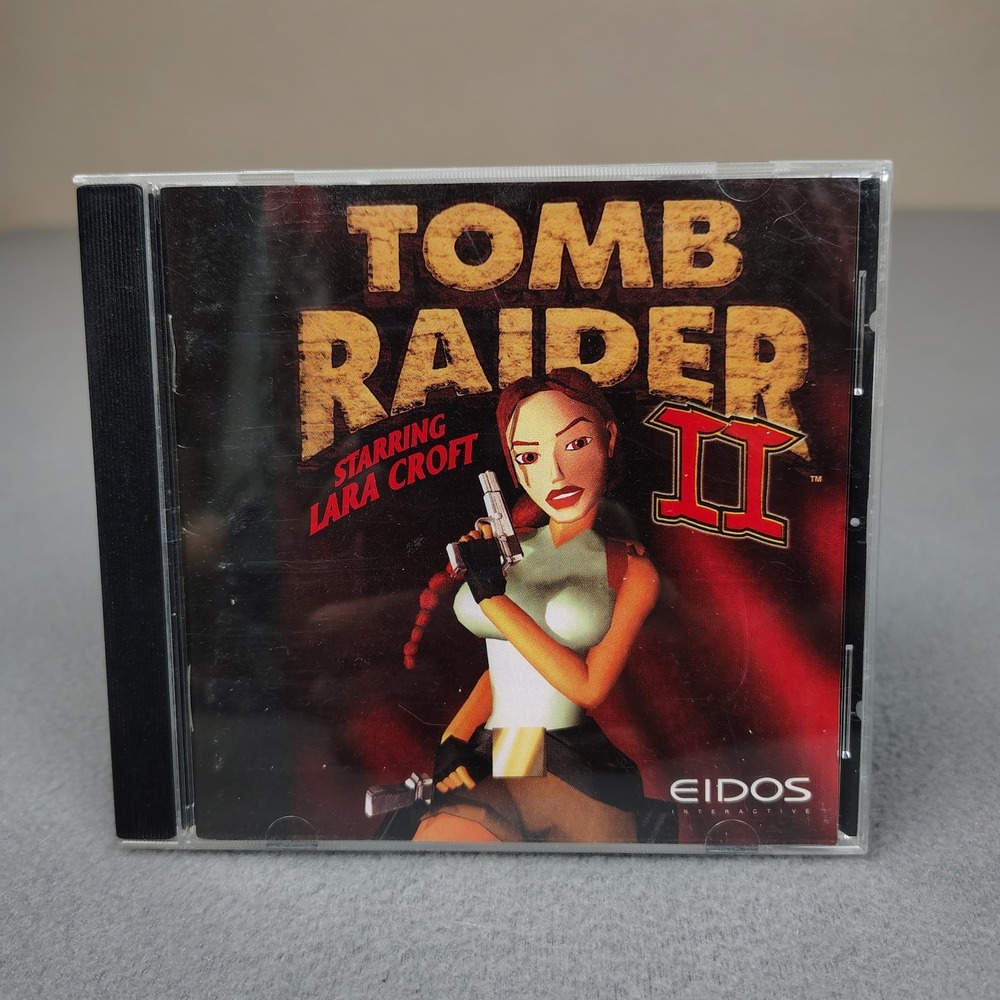 Eidos Tomb Raider 2 II PC Game Lara Croft 1997 Vintage Action Adventure Gaming